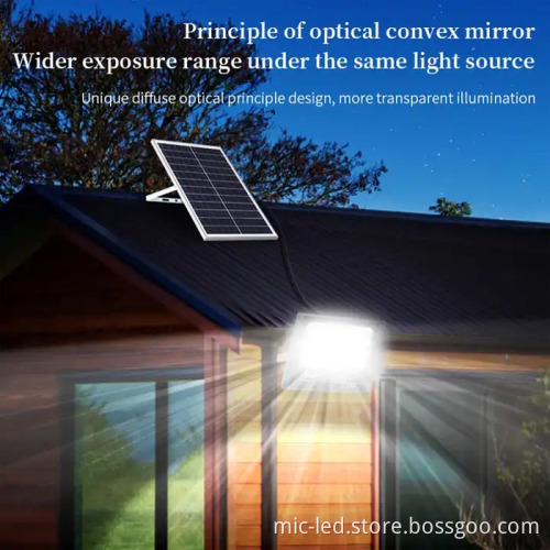 Factory IP65 Waterproof Outdoor 6500K 100W Solar Flood Light